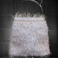 Атрактивна дамска текстилна чанта с кръгли дръжки, снимка 2 - Чанти - 44553382