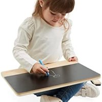 Нова Свободностояща черна дъска Janod дървена играчка писане рисуване, снимка 7 - Образователни игри - 40739022