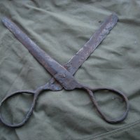 Стара абаджийска ножица, снимка 3 - Антикварни и старинни предмети - 31435212