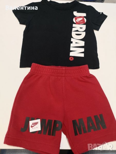 Jordan комплект тениска и панталонки/шорти 86-92см, 1-2 годинки момче, снимка 1