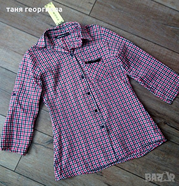 Нежна пепитена риза, снимка 1