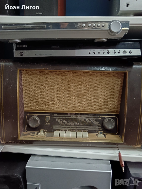 Винтидж лампово радио UNION – работещо, снимка 1
