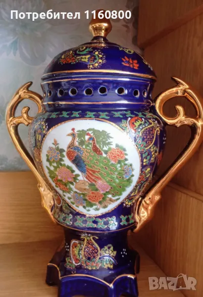 Голяма ваза с капак, снимка 1