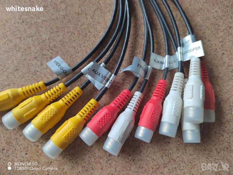  Car stereo 20 pin-11 RCA cable, снимка 1