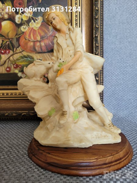 Антикварна Колекционерска Статуетка А.Belcari Каподемонте Италия, снимка 1