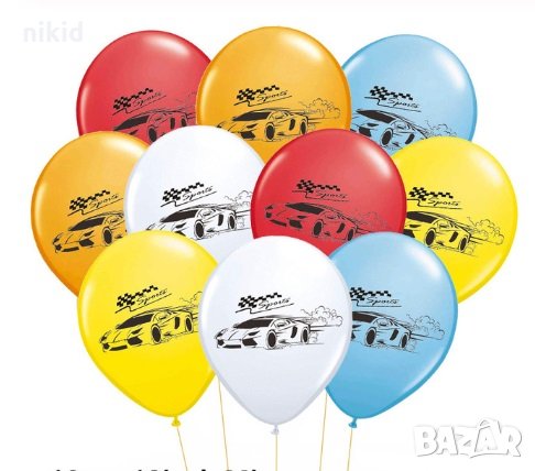 Автомобил Рали Обикновен надуваем латекс латексов балон парти, снимка 1