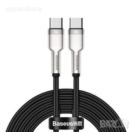 Кабел USB Type C - Type C M/M 2m 100W Baseus CATJK-D01 Черен Cable USB Type-C to Type-C, снимка 1