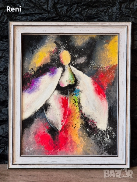 Пролет, картина оригинал, пастел, снимка 1