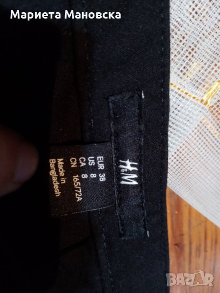 H&M черен памучен панталон, като нов, снимка 1