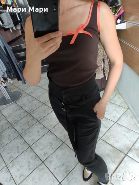 Кафяв потник с цип на гърба, снимка 1