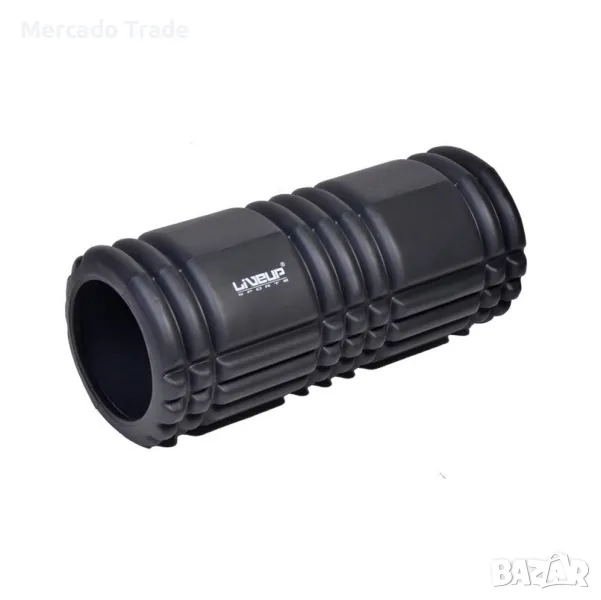 Фоум ролер за разтягане Mercado Trade, 33х14см, Черен, снимка 1