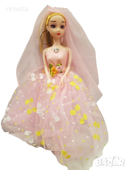 Кукла Ahelos, Булка, Светло розова рокля, Без кутия, 30 см., снимка 1