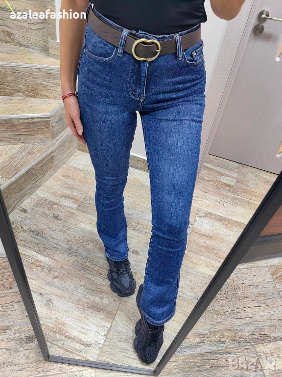 Дамски дънки с колан, снимка 1