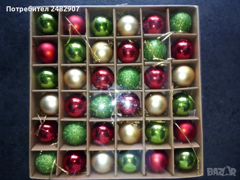 Комплект играчки за елха - 36 бр. , снимка 1