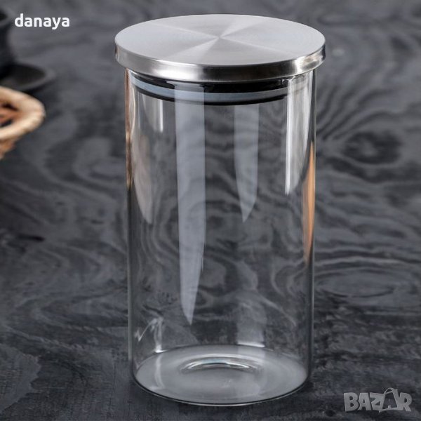 3684 Стъклен буркан за съхранение Стил, 1000 ml, снимка 1