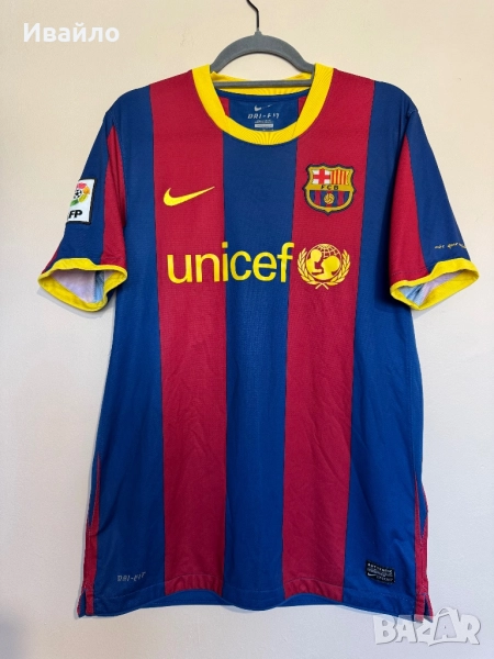 BARCELONA 2010 2011 HOME SHIRT JERSEY NIKE 382354-486 MESSI #10 sz M MEN., снимка 1
