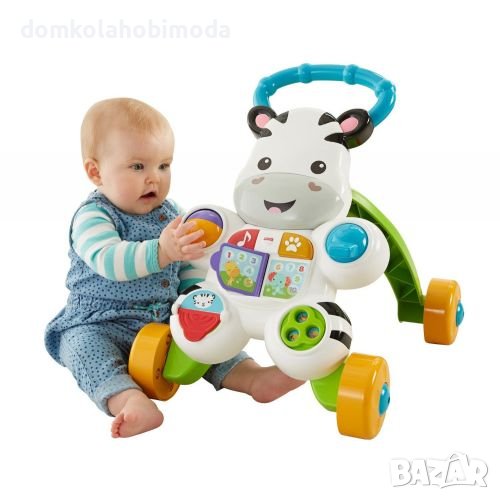 Проходилка зебра Fisher Price, МЕлодии,баланс координация Въртящи топки, снимка 1