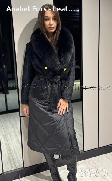 Дамски палта от алпака - вълна, кашмир и естествен косъм от лисица, снимка 1