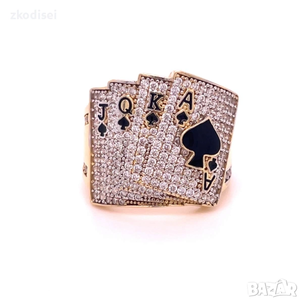 Златен мъжки пръстен 11,42гр. размер:64 14кр. проба:585 модел:34845-1, снимка 1