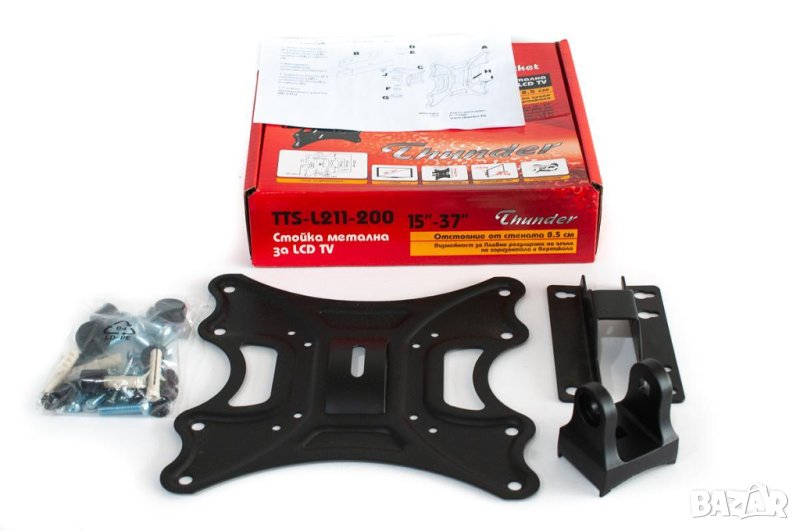 Стойка за стена за TV, LED, LCD телевизори 15-37", до 35 кг, Thunder TTS-L211-200, снимка 1