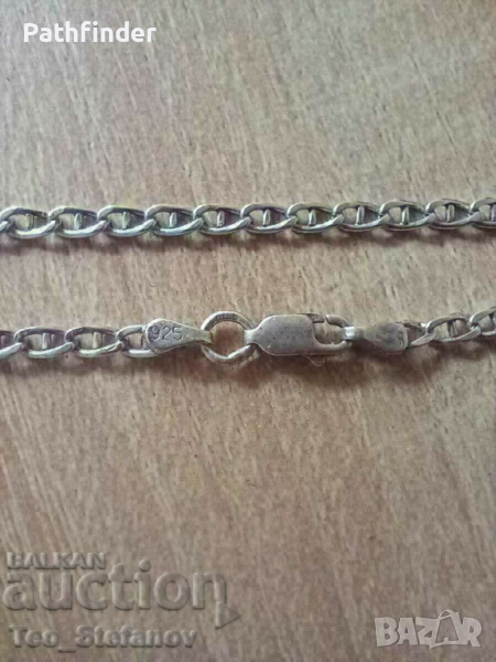 Сребърен ланец синджир с маркировка сребро 925, снимка 1