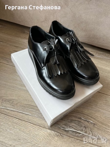 Обувки тип лоуфъри  Размер 37 стелка 23,5см Перфектно състояние като нови Цена 20лв, снимка 1