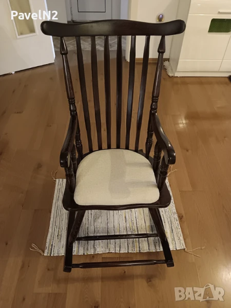Люлеещ се стол, дървен, снимка 1