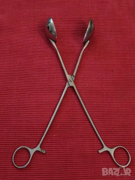 Медицински щипки за отстраняване на папиломи на пикочния мехур с лъжички. , снимка 1