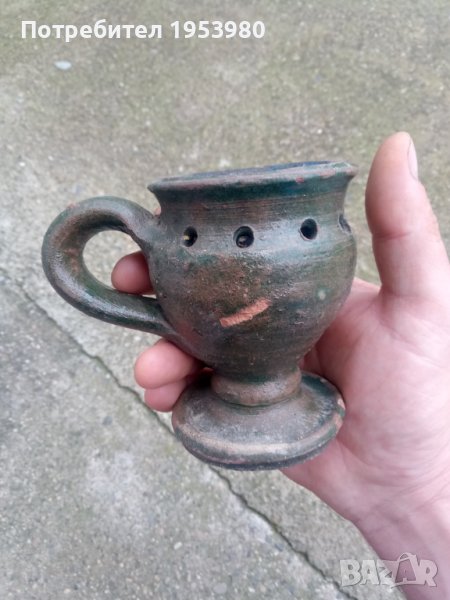 Старо керамично кандило, снимка 1