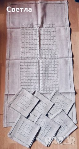 Покривки Ленени монтирани - за маса, Панами и Други платове за облекло от 80 - те години , снимка 2 - Други стоки за дома - 18904296