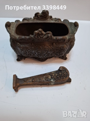Античен бронзов декоративен саксия / кашпа. , снимка 10 - Антикварни и старинни предмети - 52681508