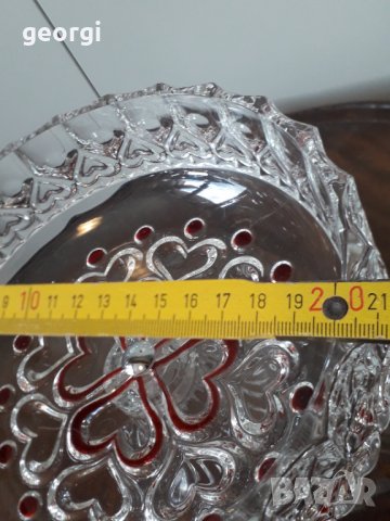 Кристална купа двуцветен кристал , снимка 6 - Сервизи - 34965425