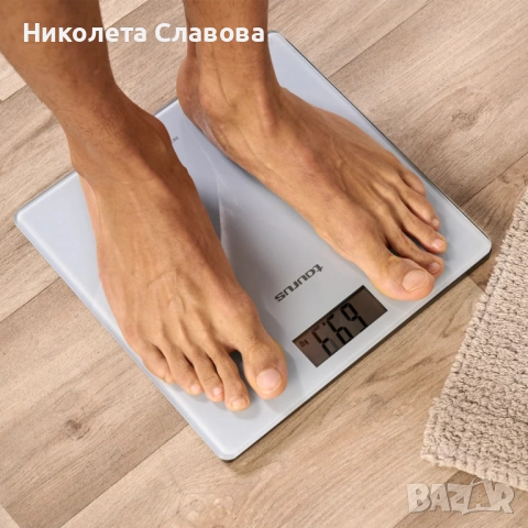 Везна за баня Taurus Inception – дигитална, закалено стъкло, 3–180 кг, модерен дизайн, снимка 3 - Други - 51526920