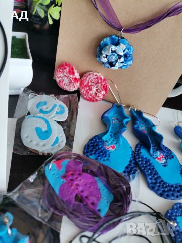 Разпродажба на обеци и колиета изработени от полимерна глина , снимка 5 - Обеци - 37826159