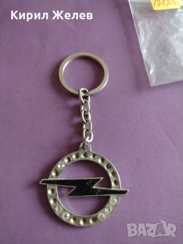 Метален ключодържател с кристали марка автомобил ОПЕЛ черен емайл- 17825, снимка 3 - Други - 30969868