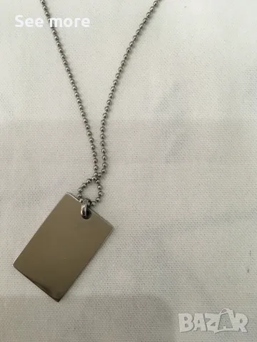 D&G Dolce & Gabbana Rhinestone Dog Tag колие унисекс, снимка 5 - Колиета, медальони, синджири - 56076259
