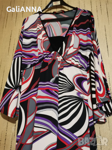 СТРАХОТНА ТУНИКА В СВЕЖИ ЦВЕТОВЕ РАЗМЕР 2XL , снимка 2 - Туники - 36573428