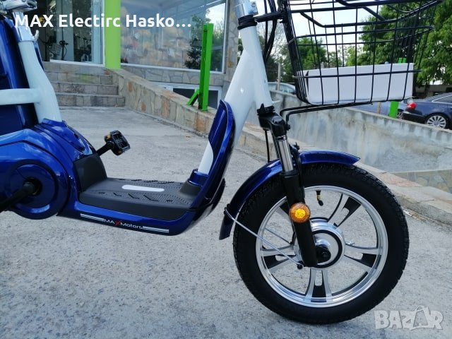 Електрически Скутер-Велосипед EBZ16 500W - BLUE (с преносима батерия), снимка 4 - Мотоциклети и мототехника - 34459570