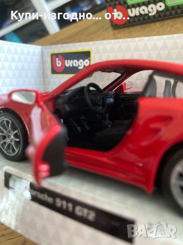 Метален модел Burago 🇮🇹 Porsche 911 GT2 - 1/32 мащаб, снимка 5 - Коли, камиони, мотори, писти - 40433540