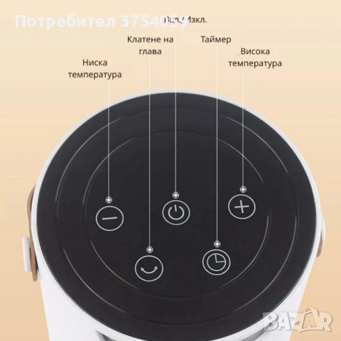 Вентилаторна печка 2-в-1 с керамичен нагревател, осцилация 60°, снимка 4 - Отоплителни печки - 52252162