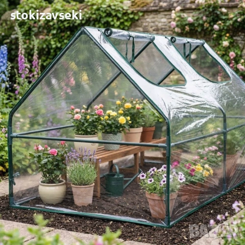 Компактна градинска оранжерия - стабилен микроклимат за вашите растения, снимка 3 - Оранжерии - 54070311