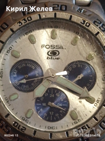 Марков мъжки часовник FOSSIL BLUE много красив стилен дизайн 52239, снимка 3 - Мъжки - 52479817