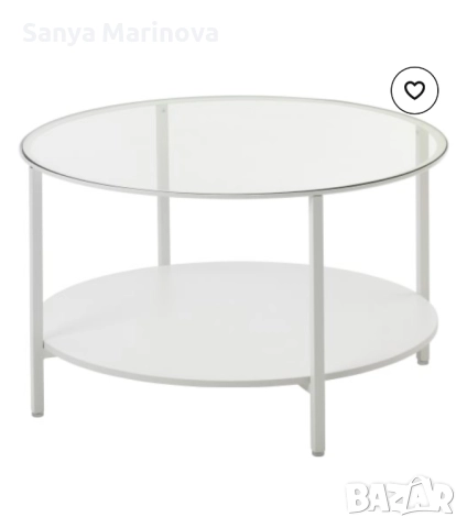 кафе масичка с бял плот, снимка 3 - Маси - 52452989