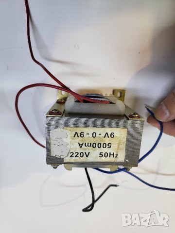 Трансформатор, захранване  2 х 9 волта  - 5 ампера.