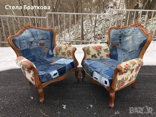 Дънкови дивани / Ръчно изработени/ Тапицерски услуги  дамаски , снимка 4 - Дивани и мека мебел - 33465021