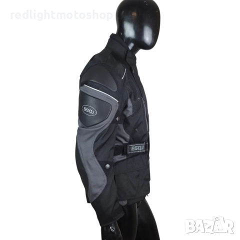📌 5451 | ESQU Мъжко текстилно мото яке – размер S – 120 лв, снимка 2 - Аксесоари и консумативи - 52801630