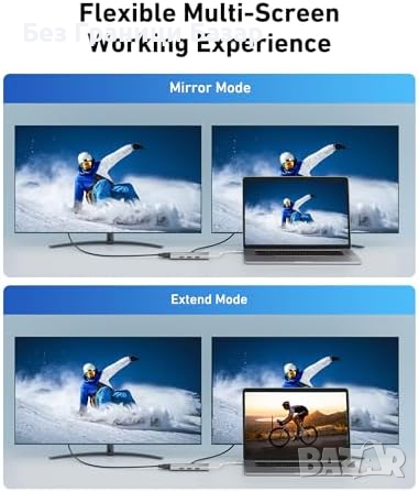 Нов Acer Бърз USB C Хъб 4K HDMI, 5Gbps USB 3.1, PD 100W за MacBook, снимка 6 - Друга електроника - 44611148