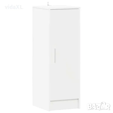 vidaXL Шкаф за обувки, бял, 32x35x92 см, инженерно дърво