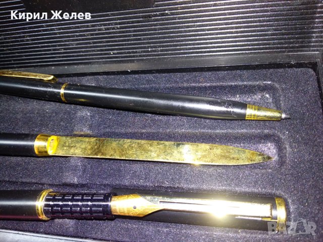 ALEXANDER ® Fine writing instruments ЛУКС КОМПЛЕКТ ПОЗЛАТЕНИ ПИСАЛКА ХИМИКАЛКА НОЖ За ПИСМА 42926, снимка 7 - Други ценни предмети - 44222343