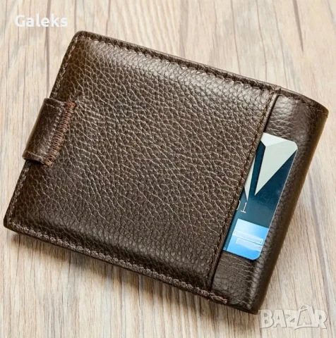Мъжки модерни, обемни и защитени кожени портфейли в черно/кафявата гама!, снимка 4 - Портфейли, портмонета - 51348441
